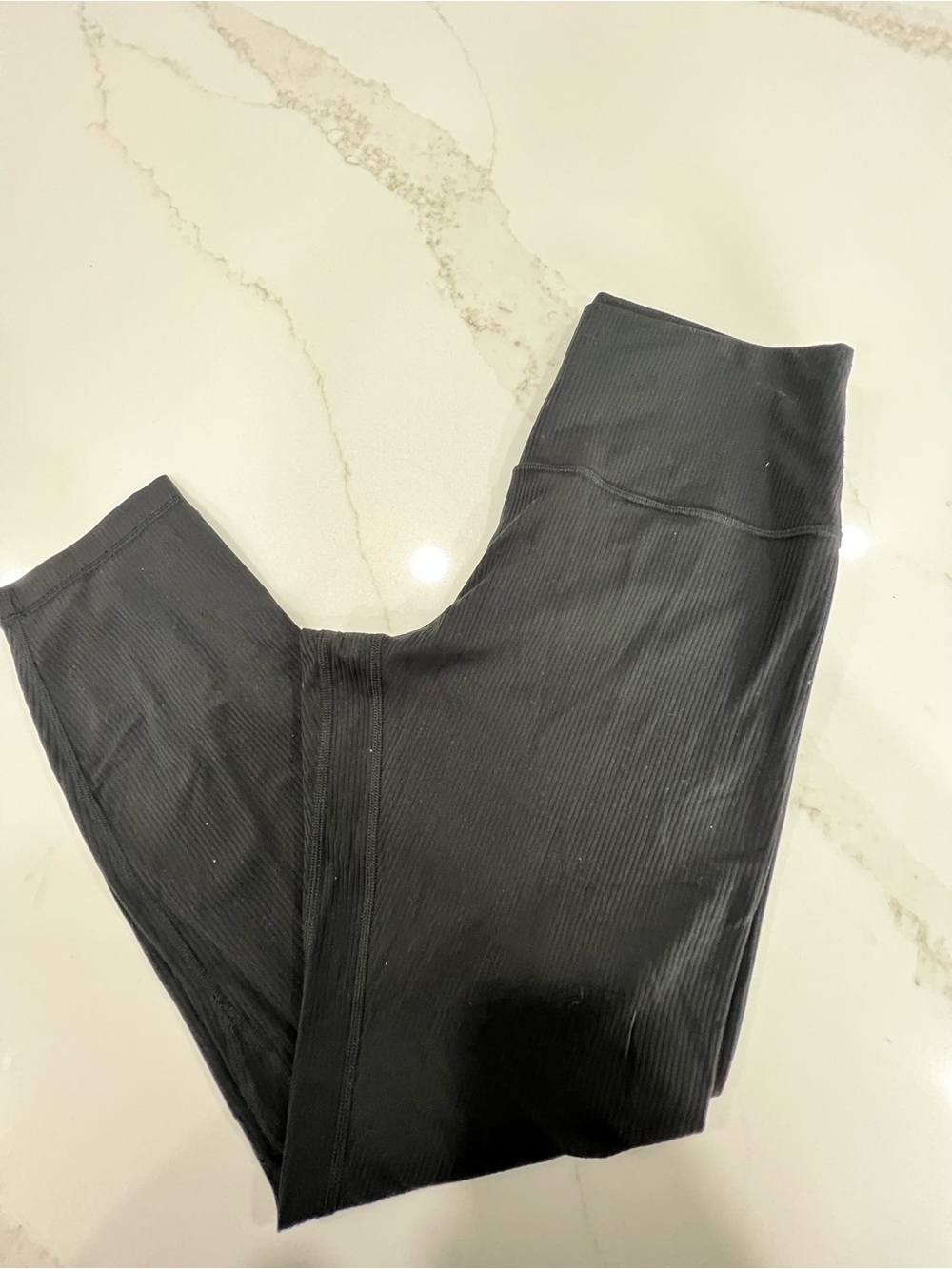 Women’s Black Ribbed Leggings